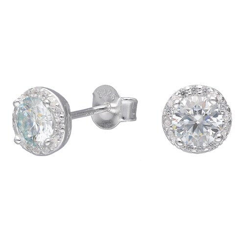 Aritos Moissanita Plata 925