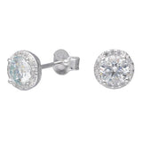 Aritos Moissanita Plata 925